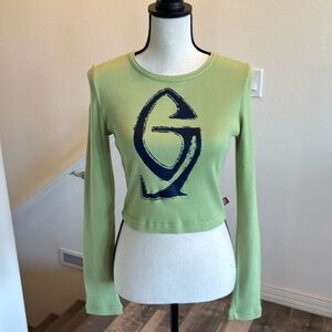 XCVI WEARABLES CROPPED LONG SLEEVE TEE